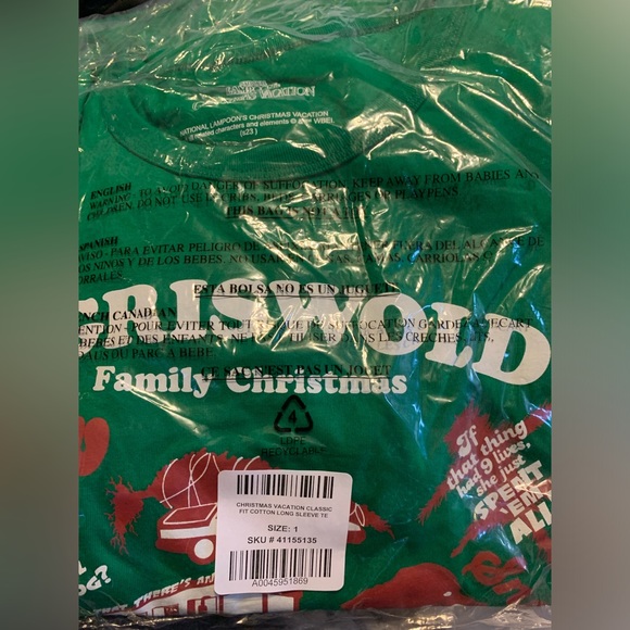 Torrid Christmas Vacation Classic Fit Cotton Long Sleeve Tee Size 1x NWT - Picture 5 of 5